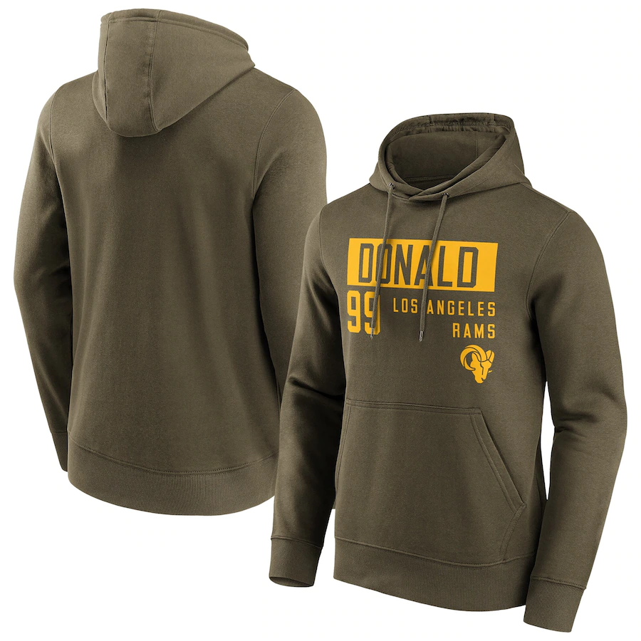 Men's Los Angeles Rams #99 Aaron Donald Fashion Name & Number Hoodie Men's Los Angeles Rams #99 Aaron Donald Fashion Name & Number Hoodie
